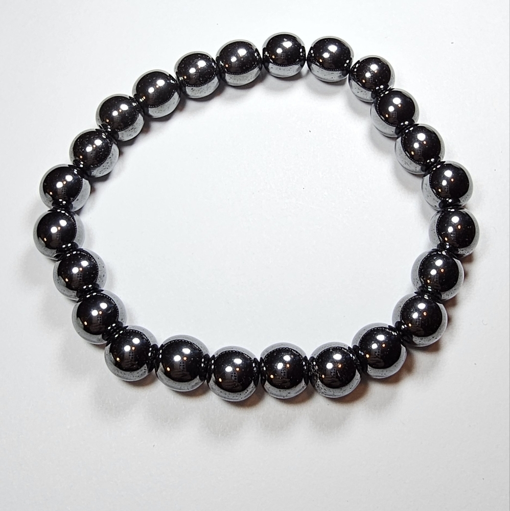 Sleek Metallic Beaded Bracelet